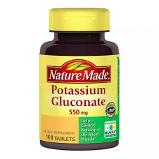 Nature Made Suplemento Glutonato de Potássio Potassium Gluconate 550mg (100 Comprimidos)